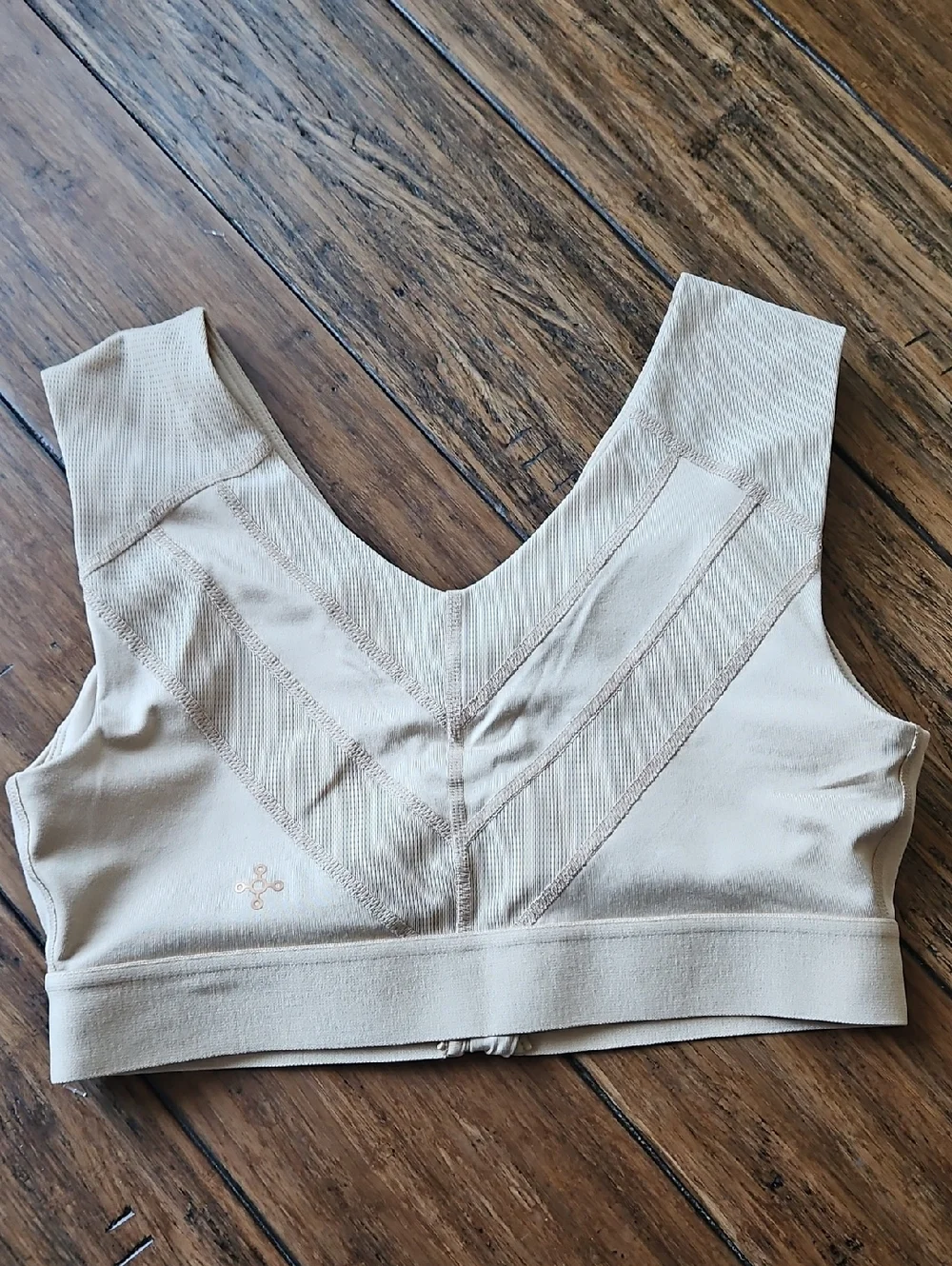 Tommie Copper Nude Front-Zip Shoulder Support Bra Medium‎